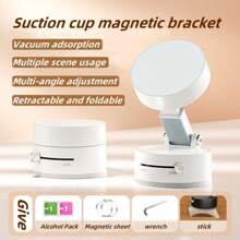 1pc Magnetic Car Phone Holder, Black/White/Pink - Universal Mini Alloy Car Mount Holder For GPS, Phone, Dashboard Mount, Suitable For Most Vehicles, Waterproof