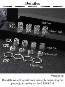 30/40/80PCS Set Hair Jewelry For Braids Accessories, Y2K Hair Beads For Braids, Gold Silver Star Hair Accessories, Braids Rings Cuffs Clips For Dreadlock Accessories Dreadlock Beads Metal Hair Clips Decoration