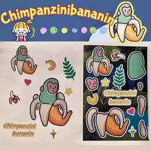 8件装新AI山海经Switch装DIY手机贴纸，手工木棍人DIY贴纸，适用于笔记本电脑、手机、透明手机壳、冰箱等常见场所