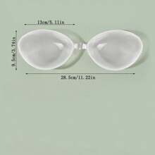 1pc Silicone Bra, Transparent Breast Pad, Small Breast Aggregation, Silicone Waterproof, Thickened Swimming Suit, Strappy Dress, Breast Patch