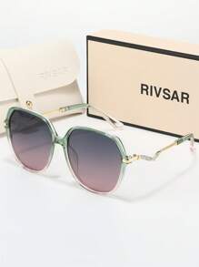 RIVSAR Óculos de Sol Polarizados Elegantes de Olho de Gato com Cristais para Mulheres, Óculos de Sol Redondos Transparentes Fashion para Uso Externo, Casual, Festa, Viagem e Férias, Óculos de Sol de Marca Premium para Presente de Feriado, Adequados para o Dia dos Namorados, Natal e Halloween