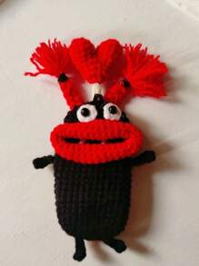 1pc-Thick Lip Monster Pull-Type Key Storage, Hand-Woven Key Bag, Fun Car Key Cover, Housekeeper Key Chain Pull-Type Key Chain Bag, Unisex Key Bag Hand-Woven Thick Lip Key Chain, Novel Sausage Mouth Car Key Cover, Sausage Mouth Car Key Cover Hand-Woven Funny Big Mouth Monster Key Pendant, Valentine's Day Gift,