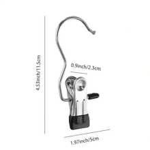 10pcs Premium Stainless Steel Clothes Clips, Adjustable Metal Pants Hanger With Clips, Laundry Clothes Hangers With Hooks, Portable Hanging Clothes Clip Decorations For Costumes, Festival, Pants And Skirt (Minor Cracking Of Resin Coating Is Normal)