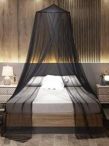 Mosquitera colgante transpirable,mosquiteros con cubierta  cama, decoración habitaciones con cubierta cama,camping al aire libre, toldos colgantes protegidos por insecto - Negro - Ver 9