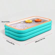 1 件 PVC 充气泳池滑梯，适用于 1.8 米以上大型充气泳池，耐用防漏巨型充气水滑梯，适用于水上乐园，便携式户外家庭游泳池充气滑梯