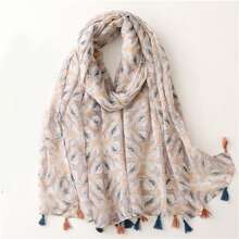 1 pezzo Accessorio da spiaggia, sciarpa morbida ed elegante da donna con stampa colorata, scialle lungo versatile, coprispalle da spiaggia, fascia di moda, adatto per tutte le stagioni e per vestiti