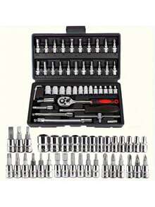 1/12/46pcs Repair Tool Kit Set, Suitable For Home, Car, Motorcycle, Bicycle Maintenance And Portable Repair Tools - Multicolor - View 10