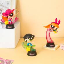Miniso The Powerpuff Series Western Rose Blind Box Figure Cartoon Cute Desktop Decoration Ornament Toy Gifts (Random Delivery,1pc)