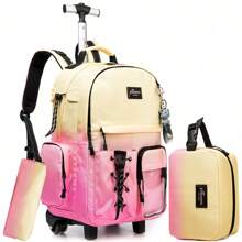 3 pezzi set di bagaglio a mano con zaino con ruote, zaino porta PC per scuola e trolley da viaggio, disponibile in più colori