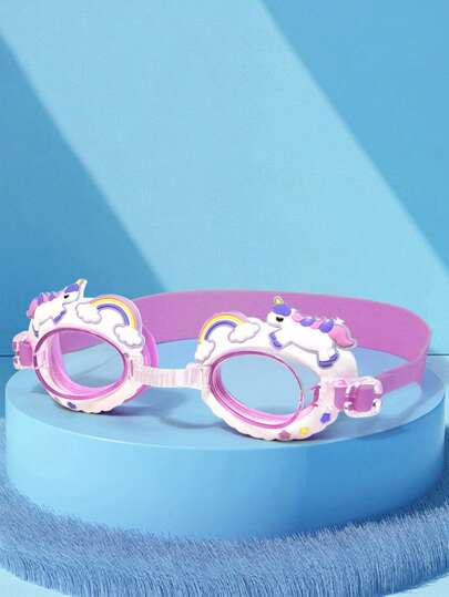 1/2 Stücke weiche Silikon niedliche Cartoon Tier wasserdichte HD Schwimmbrille für Jungen und Mädchen, süße Einhorn oder Bär Schwimmbrille mit Augenschutz für Kinder 3-8 Jahre, niedliche wasserdichte und beschlagfreie Kinder Cartoon Schwimmbrille mit verstellbarem Gurt, Schwimmbrille, beschlagfrei & wasserdicht HD Schwimmbrille, Wasserspiel im Pool