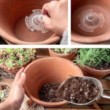 10pcs Flower Pot Bottom Filters - Maintain Plant Roots Healthy And Protective!
