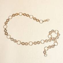 1 chiếc dây thắt lưng khoét rỗng gợn sóng thanh lịch, thắt lưng Maillard cổ điển với chi tiết hình tròn - Phụ kiện mùa hè thoáng khí cho nữ dự tiệc, quà tặng thường ngày và Giáng sinh, kiểu dáng corset cổ điển cho bạn bè vào mùa hè, mùa thu, mùa đông, Halloween - Vàng - Xem 8