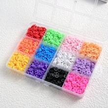 4200 piezas de cuentas de arcilla para hacer pulseras, kit de 28 colores, cuentas redondas planas de arcilla polimérica tipo espaciador "heishi" para la fabricación de joyas, para niñas