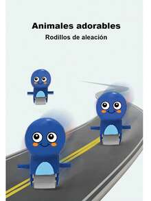 Juguete Educativo para Niños 3+ Años: Monstruos Cartuneses Suben Escaleras en Orbitas Eléctricas con Ascensor Automático y Deslizadero - Azul - Ver 7