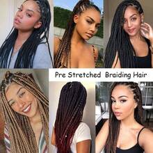 Ombre Pre Stretched Braiding Hair 30 Inch 8 Packs Synthetic Crochet Braids Hot Water Setting Professional Soft Texture Synthetic Hair Extensions 30 Inch 1B 27 - #27(金色金髮) - 查看 6