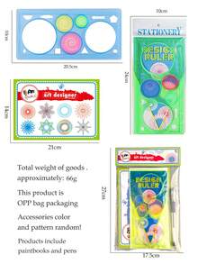 NEUSNEY Creative Multifunctional Drawing Tool Set Including Magic Ruler, Compass & Protractor For Children's Art Learning & Practice, Gift For Boys And Girl Skids Learning Drawing,Girls Craft Set,Face Paint For Kids,Craft Kits,Kids Art,Arts And Crafts,Back To School - Multicolor - View 14