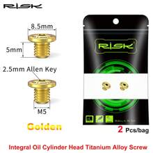 Risk Cycling Titanium Alloy Screws For Brake Cylinder Heads Of Mountain Bikes, Integral And Split Oil Chamber Cover Screws, SLX/XT/XTR Fixed Titanium Screws