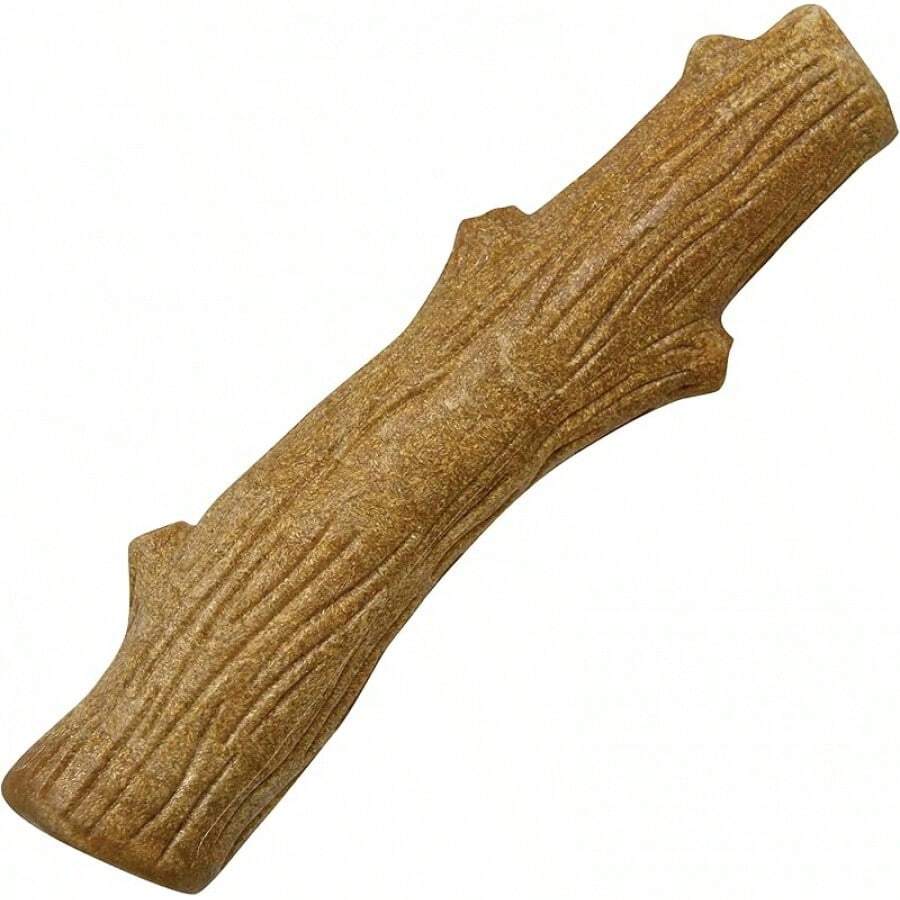 Juguete masticable duradero para perros Dogwood, grande - Palo masticable de larga duración hecho con madera real - Fabricado en EE. UU., L