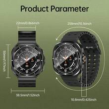 W&O 2025er Modell Unisex-Sport-Smartwatch für Damen & Herren mit 1,8HD-Touchdisplay, montre homme,montre femme,montre connectée,300mAh Akku mit magnetischem USB-Ladegerät, über 100 Sportmodi, Pulsmesser + SpO2-Monitor, IP67 wasserdicht – Android/iOS kompatibel – Premium Geschenkidee - Schwarz - Übersicht 8