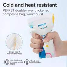 Philips Avent 30 pezzi 200ml Borse per la conservazione del latte materno Avent per refrigerazione e conservazione, borse portatili per lo stoccaggio con beccuccio