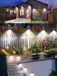1 Peça Luz Solar com 176 LEDs, Luminária de Parede Impermeável para Uso Externo com 176 Lâmpadas LED e Sensor de Movimento, 3 Modos de Iluminação para Uso Externo, Jardim, Quintal, Corredor