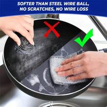 10/20PCS Multifunctional Metal Wonder Cleaning Cloth, Upgraded Double-Layer Thickened Metal Dishwasher, Kitchen Scrubbing Pad, Suitable For Wet And Dry Mesh Microfiber Cleaning Cloth, Suitable For Cleaning Of Metal, Kitchen, Tableware Outdoor Barbecue Tools