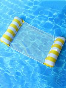 1pc Inflatable Striped Mesh Water Hammock Lounge Mat, Foldable Water Leisure Cushion For Outdoor Water Activity, Pool Party And Ultimate Relaxation - Multicolor - View 13