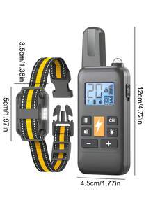 1pc New Dog Training Collar, 800M Remote Control, Waterproof, Electric Shock & Vibration, 3 Training Modes, Adjustable Sound Level, Flash Light, IP67 Waterproof, Pet Supplies