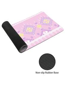 Rosa Geometrisches flaches Mauspad - Das Mauspad hat einen rutschfesten Boden, exquisite Nähte und verschiedene Größen zur Auswahl, geeignet für verschiedene Büroumgebungen.