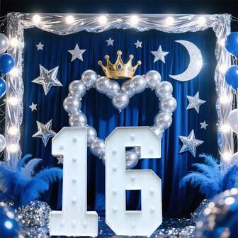 1Pc 3FT/91.5CM/36Inch Light Up Digital Marquee Frame With Lights KT Board Number 0-9 Plug-In KT Board With Bracket Party Decorative Light Birthday Party Anniversary Decoration--8/10 Warm Lights