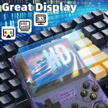 Byteuni R36S Retro Handheld Game Console With 3.5-Inch IPS Screen Retro Handheld Video Games Consoles Built-In 20k+ Classic Games Open Source Linux System Portable Style Hand Held System Pocket Video Player