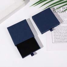 1 pieza Caja de joyas personalizada con logotipo, caja de joyas de viaje pequeña, caja de regalo personalizada para empresa, caja de almacenamiento de joyas con cajón de unicolor, caja expositora de joyas