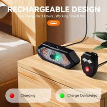 Smart Bicycle Turn Signal Tail Light With Remote Control Bike Horn Alarm, Rechargeable Waterproof Bicycle Rear Light Blinker