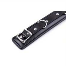 Sponge Neck Collar With Chain Leash Leather Sex Toy Lockable Couple Items SM Product