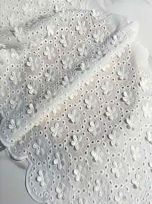 1 Size White Three-Dimensional Daisy Lace Clothing Accessory Fabric 33CM Embroidered Lace DIY Sewing Accessories