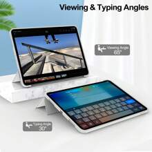 Étui de protection pour tablette, protection anti-chute douce, étui de protection ultra-fin/support intelligent/réveil automatique pour iPad pour iPad 9e génération/iPad 10e génération (gris)