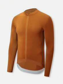 HISERWA HISERWA Men's Long Sleeve Cycling Jersey, High Elastic Breathable Comfortable Outdoor Sports Top For Spring And Autumn