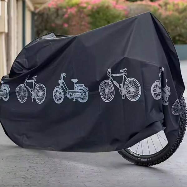 1 Stück wasserdichte Fahrrad Abdeckung, UV-Schutz, schnee- und diebstahlsicher mit Schlüsselloch, windgeschützt mit Schnalle, Allwetter Outdoor Fahrrad Aufbewahrungstasche, für Berg-, Elektro- und Stadtfahrräder, Zufall Versand