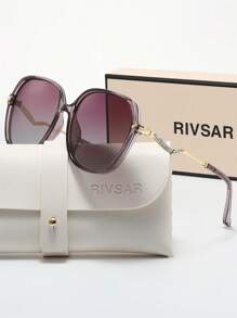 RIVSAR Óculos de Sol Polarizados Elegantes de Olho de Gato com Cristais para Mulheres, Óculos de Sol Redondos Transparentes Fashion para Uso Externo, Casual, Festa, Viagem e Férias, Óculos de Sol de Marca Premium para Presente de Feriado, Adequados para o Dia dos Namorados, Natal e Halloween