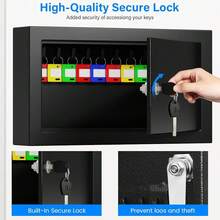 20 Keys Key Lo Box, Anti-Theft Key Cabinet With Key Tags, Key Organizer Wall Mount For Car Garage House Rental Office - Multicolor - View 5