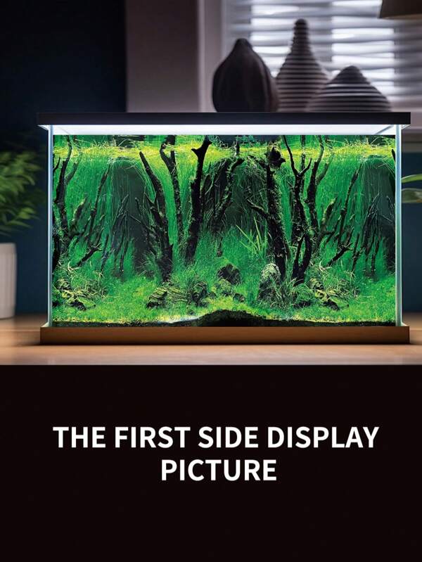Double-Sided Aquarium Decorative Background Paper, Glossy Underwater And Aquatic Plant Wallpaper, High Definition Fish Tank Background Poster Sticker, Aquarium Accessories, Suitable For Fish Tanks, Home Decor
