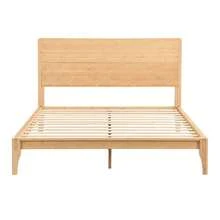 MERAX Mid-Century Modern Full Size 12 Inch Bamboo Wood Platform Bed With Wood Slat Support, No Box Spring Needed, Easy Assembly,Natural - Tự nhiên-Kích thước đầy đủ - Xem 5