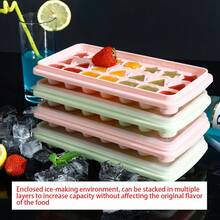 1PC Plastic Ice Cube Trays, Ice Cube Molds, Ice Cube Boxes, Ice-Making Boxes, Covered Ice Cube Trays, Household Ice-Making Molds