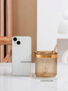 1pc Seasoning Jar, Spice, Salt, MSG Storage Container With 1pc Spoon Included - Multicolor - View 12