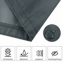 Polyester Privacy Fence For Balcony - Waterproof UV Resistant Outdoor Screen, - Dark Grey - View 4