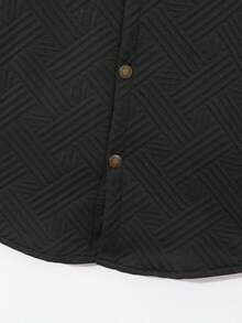 2 件男士夏季休闲纯色提花领衬衫和裤子套装，春夏夏威夷运动和度假装