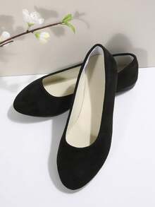 2025 Herbst Damen Ballettschuhe Slip-On Sommerschuhe - Schwarze Runde Zehe Flache Lässig Loafer für Damen, leicht atmungsaktiv bequem für den täglichen Gebrauch