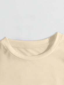 Camiseta de mujer de manga corta con cuello redondo y estampado de patrón de crayones de colores - Regalo para profesores