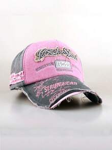 1 件男女复古 1969 字母刺绣做旧棒球帽，复古水洗，休闲可调节防晒帽，春夏季情侣帽 - 彩色 - 查看 13