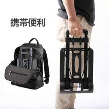 Portable Trolley, Small Trolley, Foldable, Lightweight, Load Capacity 50kg, With Fixed Rope, For Moving, Shopping, Disaster Prevention, Home Use, Travel